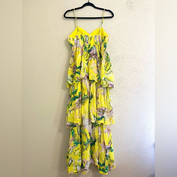 FARM Rio Yellow Jellyfish Bouquet Maxi Dress - Picture 3 of 9